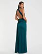 Mac Duggal 9911642P Plum Halter Neckline High Slit Dress
