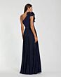 Mac Duggal 9911879P Champagne One Shoulder Pleated Dress