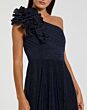 Mac Duggal 9911879P Champagne One Shoulder Pleated Dress
