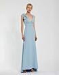 Mac Duggal 9949454P Powder Blue Sleeveless V-Neckline Dress