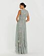 Mac Duggal 999360P Sage Multicolor Jewel Neckline A-Line Dress
