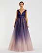 Mac Duggal 20221 Plunging Neckline Ombre Dress