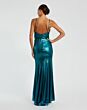 Mac Duggal 26408 Plunging Neckline Metallic Dress