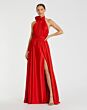 Mac Duggal 49333 Halter Neckline High Slit Dress