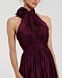 Mac Duggal 49333 Halter Neckline High Slit Dress