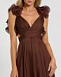 Mac Duggal 67911 Ruffle Strap Lace-Up Dress