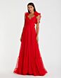 Mac Duggal 67911 Ruffle Strap Lace-Up Dress