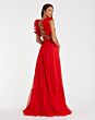 Mac Duggal 67911 Ruffle Strap Lace-Up Dress