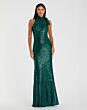 Ieena for Mac Duggal 11280 High Neck Sequin Dress