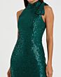 Ieena for Mac Duggal 11280 High Neck Sequin Dress