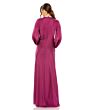 Ieena for Mac Duggal 26575 Beaded Neck Bishop Sleeves Dress