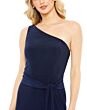 Ieena for Mac Duggal 26581 Tie Waist One Shoulder Dress