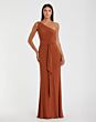 Ieena for Mac Duggal 26581 Tie Waist One Shoulder Dress