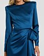 Ieena for Mac Duggal 26676 Slit Skirt Long Sleeve Dress