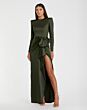 Ieena for Mac Duggal 26676 Slit Skirt Long Sleeve Dress