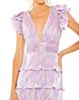 Ieena for Mac Duggal 26740 Tiered Skirt Ruffle Sleeve Dress