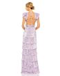 Ieena for Mac Duggal 26740 Tiered Skirt Ruffle Sleeve Dress