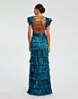 Ieena for Mac Duggal 26740 Tiered Skirt Ruffle Sleeve Dress