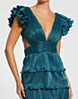 Ieena for Mac Duggal 26740 Tiered Skirt Ruffle Sleeve Dress