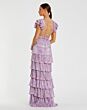 Ieena for Mac Duggal 26740 Tiered Skirt Ruffle Sleeve Dress
