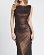 Ieena for Mac Duggal 49087 Cowl Back Bateau Neck Dress