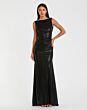 Ieena for Mac Duggal 49087 Cowl Back Bateau Neck Dress