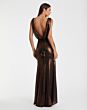 Ieena for Mac Duggal 49087 Cowl Back Bateau Neck Dress