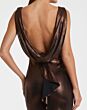 Ieena for Mac Duggal 49087 Cowl Back Bateau Neck Dress