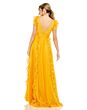 Ieena for Mac Duggal 49539 Plunging Neck Ruffle Skirt Dress