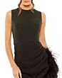 Ieena for Mac Duggal 11626 Feather Hem High Low Dress