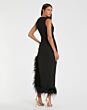 Ieena for Mac Duggal 11626 Feather Hem High Low Dress