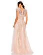 Mac Duggal 20520 Cap Sleeve Feather Dress