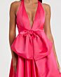 Mac Duggal 11890 Front Bow Plunging Halter Neck Prom Dress