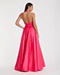 Mac Duggal 11890 Front Bow Plunging Halter Neck Prom Dress