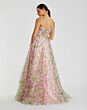Mac Duggal 30783 Floral Chiffon Strapless A-Line Prom Dress