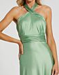 Mac Duggal 49728 Bow Back Cross Halter Neck Prom Gown