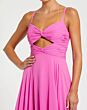 Mac Duggal 68705 Knotted A-Line Cutout Bodice Ruffle Hem Formal Gown