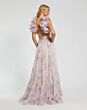 Mac Duggal 68753 Floral A-Line Ruffle Strap Dress