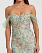 Mac Duggal 68809 Off-The-Shoulder Floral Embroidered Formal Gown