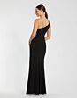 Mac Duggal 68932 Asymmetric Neck Beaded Slit Prom Dress