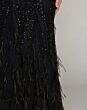 Mac Duggal 11120 V-Neck Embellished Black Dress