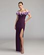 Mac Duggal 21235 High Slit Fitted Off The Shoulder Dress