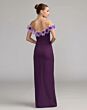 Mac Duggal 21235 High Slit Fitted Off The Shoulder Dress
