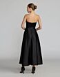 Mac Duggal 2362 Satin A-Line Strapless Tea-Length Dress