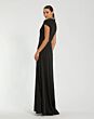 Mac Duggal 27564 Cap Sleeve Beaded Neck Black Dress