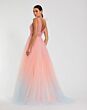 Mac Duggal 37001 V-Back Sleeveless Ombre Skirt Dress
