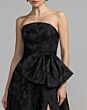 Mac Duggal 37097 Black High Slit A-Line Dress