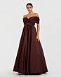 Mac Duggal 56188 Off-The-Shoulder Satin Knot Bodice Dress