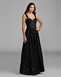 Mac Duggal 56286 Wide Strap A-Line Black Corset Dress