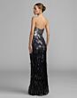 Mac Duggal 6265 Silver Black Fitted Sequin Dress